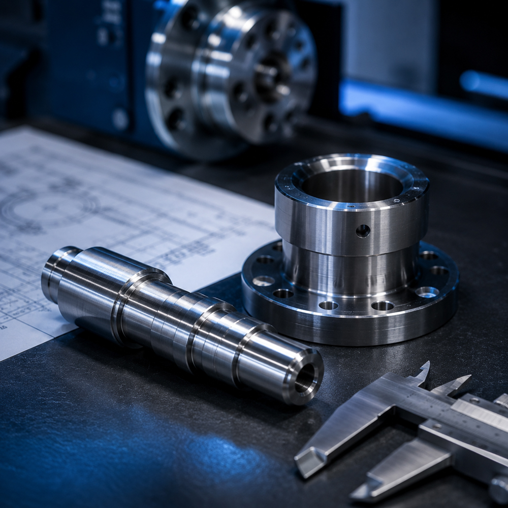 Präzise gefertigte CNC-Drehteile aus Metall